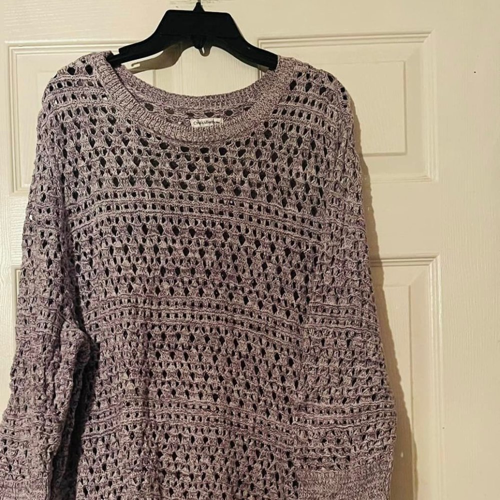 WOMEN'S SIZE 3X-- Pullover sweater... Croft Barrow -- gorgeous  purple color..
